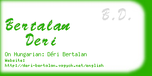 bertalan deri business card