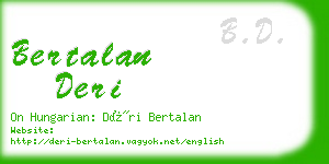 bertalan deri business card